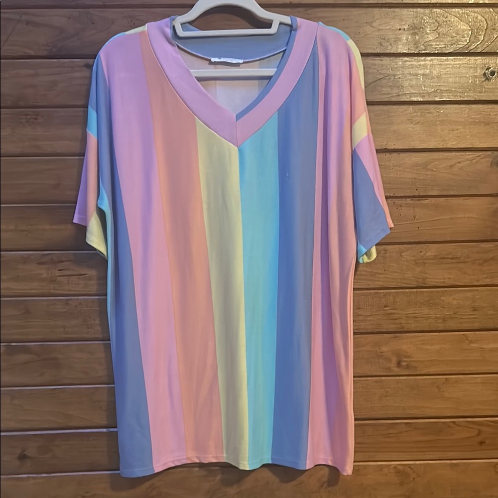 Bombom - Multi-Colored Short Sleeve T-Shirt